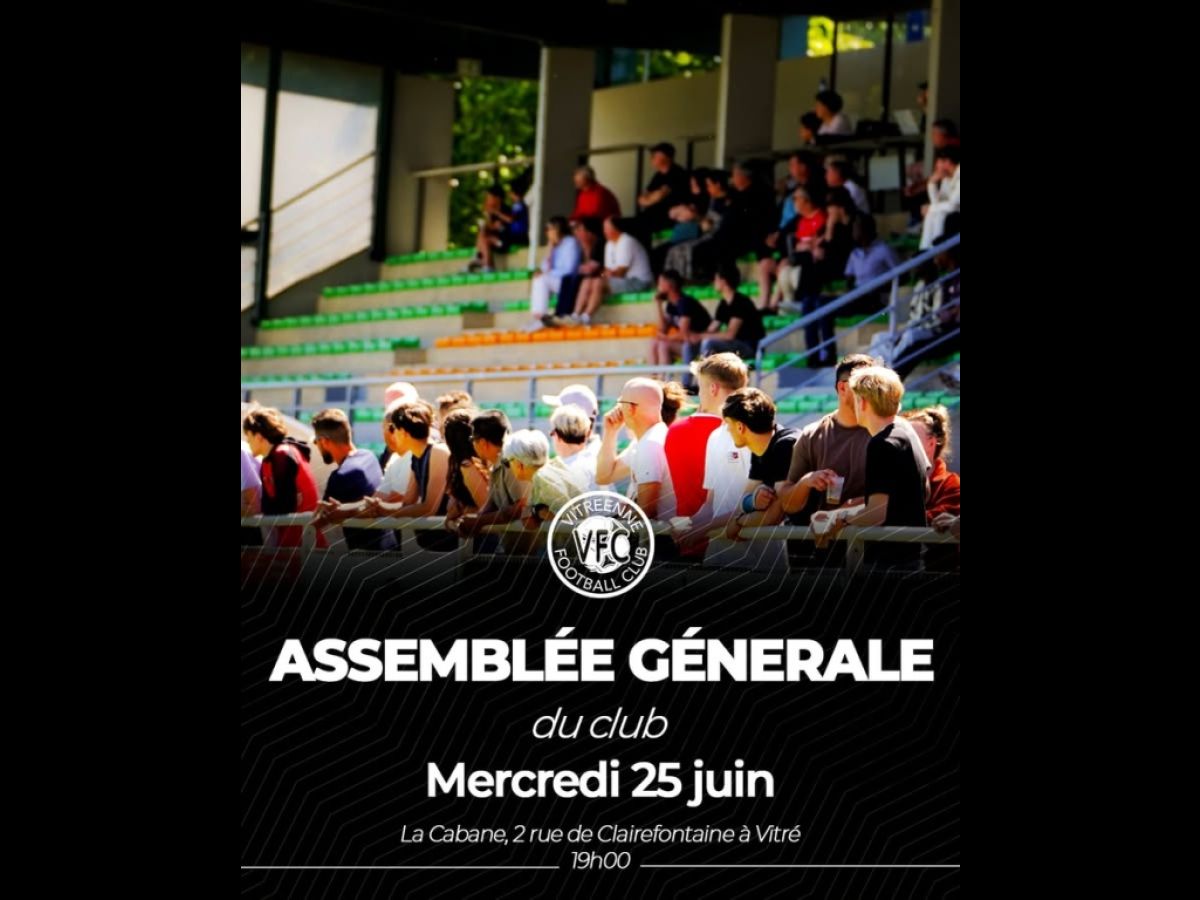 𝑨̀ 𝒗𝒐𝒔 𝒂𝒈𝒆𝒏𝒅𝒂𝒔 ! 🗓️

𝐋’𝐚𝐬𝐬𝐞𝐦𝐛𝐥𝐞́𝐞 𝐠𝐞́𝐧𝐞́𝐫𝐚𝐥𝐞 du club aura lieu le 𝐦𝐞𝐫𝐜𝐫𝐞𝐝𝐢 𝟐𝟓 𝐣𝐮𝐢𝐧 à 𝐋𝐚 𝐂𝐚𝐛𝐚𝐧𝐞, 2 rue de Clairefontaine à Vitré. À 𝟏𝟗𝐡𝟎𝟎.📍

Le club...